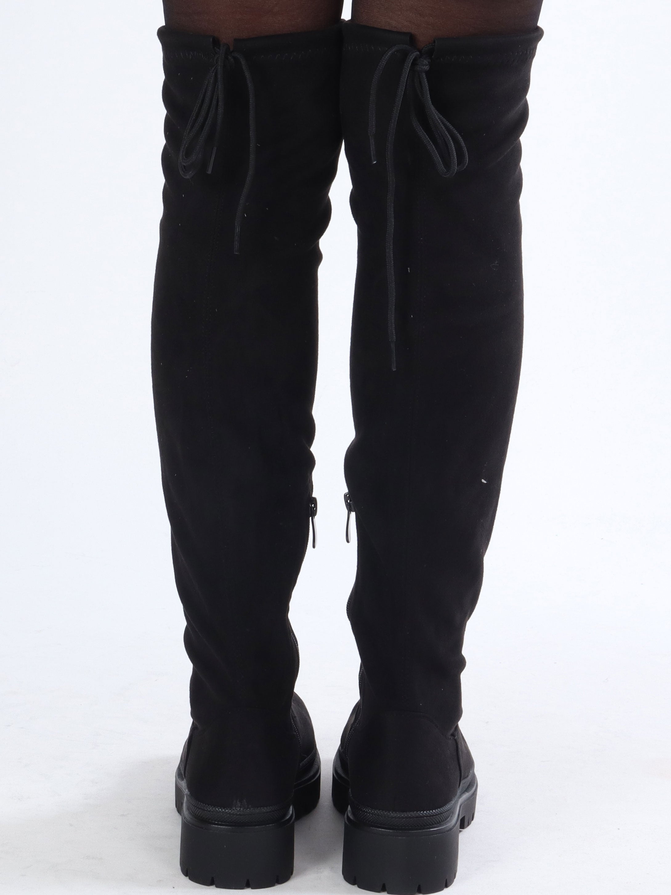 Salma - Overknee støvler i ruskindslook